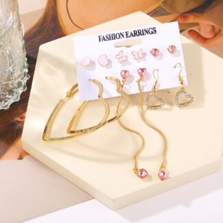 Nargis Jewellery Retro Love Star Chain Earings Set