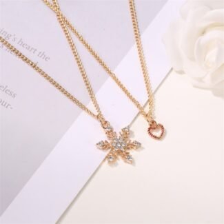 Nargis Jewellery Christmas Snowflake Cane Necklace