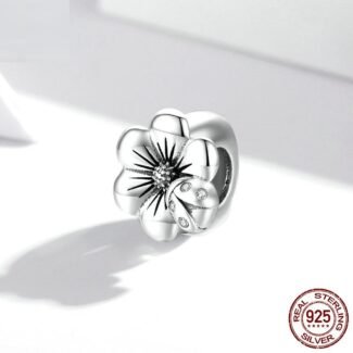 Nargis Jewellery Silver Flower Silicone Positioning Spacer Beads