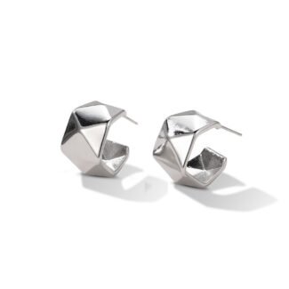 Silver Needle French Retro Stud Earrings