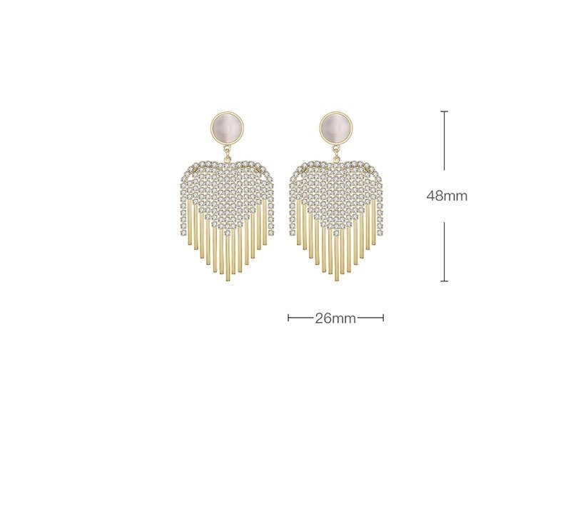 Nargis Jewelery Trendy Temperament Love Tassel Earrings