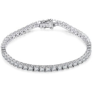 Nargis Jewelery S925 Silver Mosan Diamond Bracelet