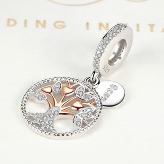 Nargis Jewelery 925 Sterling Silver Tree Of Life Zircon Pendant