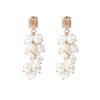 Festive Pearls Earrings - Rose Gold and Silver