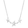 Sterling Silver Necklace with Three Starfish