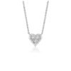 Diamond Heart Design Pendant in 14k White Gold