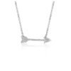 Diamond Arrow Style Pendant in 14k White Gold (1/10 cttw)