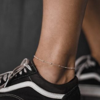 Mini Bubble Anklet - Silver