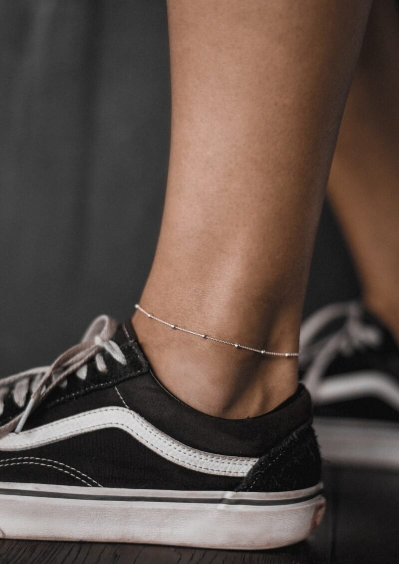 Mini Bubble Anklet - Silver